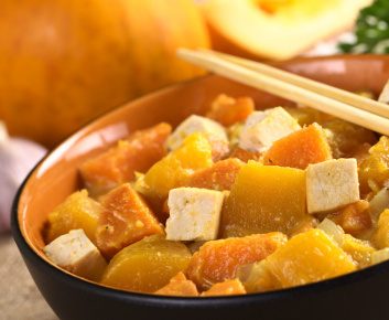 Curry de patates douces au tofu